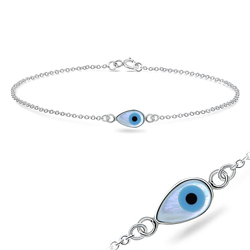 Evil Eye Silver Bracelet BRS-203